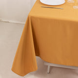 Gold Premium Seamless Polyester Square Table Overlay 220GSM 70inch