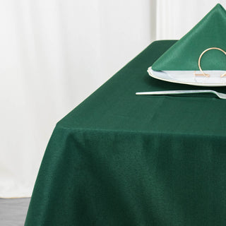 Make Your Event Unforgettable with the 70"x70" Hunter Emerald Green Premium Seamless Polyester Square Table Overlay