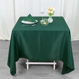 70x70inch Hunter Emerald Green 200 GSM Premium Seamless Polyester Square Tablecloth