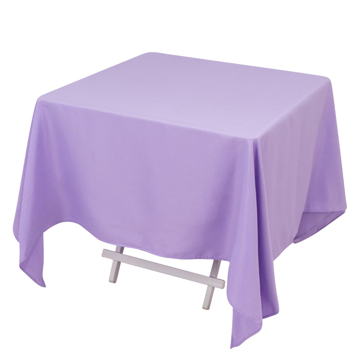 Lavender Lilac Premium Seamless Polyester Square Tablecloth 220GSM 70inch