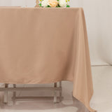 Nude Natural Premium Seamless Polyester Square Tablecloth 220GSM 70inch