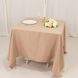 Nude Natural Premium Seamless Polyester Square Tablecloth 220GSM 70inch