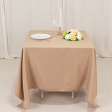 Nude Natural Premium Seamless Polyester Square Tablecloth 220GSM 70inch