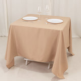 Nude Natural Premium Seamless Polyester Square Tablecloth 220GSM 70inch