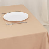 Nude Natural Premium Seamless Polyester Square Table Overlay 220GSM 70inch