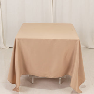 <h3 style="margin-left:0px;"><strong>Elegant Nude Polyester Square Tablecloth</strong>