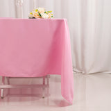 Pink Premium Seamless Polyester Square Tablecloth 220GSM 70inch