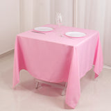 Pink Premium Seamless Polyester Square Tablecloth 220GSM 70inch