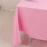 Pink Premium Seamless Polyester Square Tablecloth 220GSM 70inch