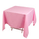 Pink Premium Seamless Polyester Square Tablecloth 220GSM 70inch