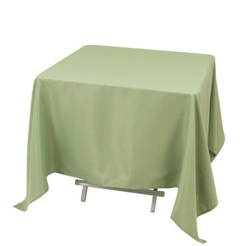 Premium Polyester Square Tablecloth 70"x70" Sage Green 220GSM Wrinkle-Resistant Table Cover