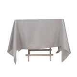 Silver Premium Seamless Polyester Square Tablecloth 220GSM 70inch