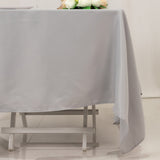 Silver Premium Seamless Polyester Square Tablecloth 220GSM 70inch