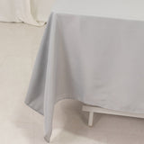 Silver Premium Seamless Polyester Square Tablecloth 220GSM 70inch