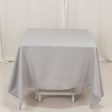 Silver Premium Seamless Polyester Square Tablecloth 220GSM 70inch