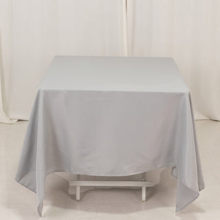 <h3 style="margin-left:0px;"><strong>Elegant Silver Polyester Square Tablecloth</strong>