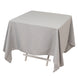 Silver Premium Seamless Polyester Square Tablecloth 220GSM 70inch