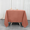 70inch Terracotta 200 GSM Seamless Premium Polyester Square Tablecloth