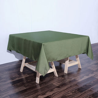 Upgrade Your Event Décor with the Olive Green Square Seamless Polyester Tablecloth
