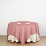 Dusty Rose Seamless Square Polyester Table Overlay