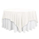 90inch Ivory Seamless Square Polyester Table Overlay