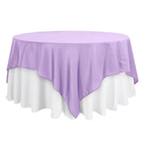 90inch Lavender Lilac Seamless Square Polyester Table Overlay