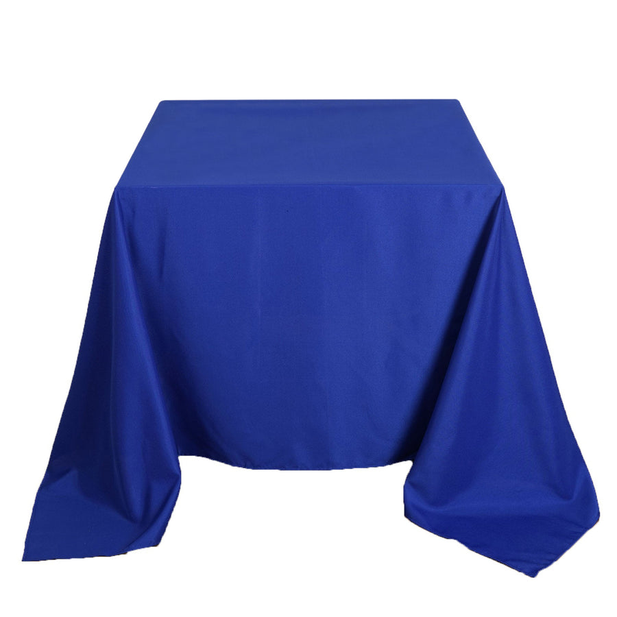 90Inch Royal Blue Seamless Square Polyester Tablecloth