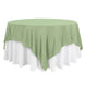 90inch Sage Green Seamless Square Polyester Table Overlay