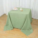 90"x90" Sage Green Square Polyester Table Overlay