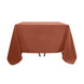 Terracotta (Rust) Polyester Square Tablecloth 90Inch