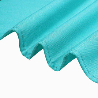 Elevate Your Event Decor with the Turquoise Seamless Square Polyester Table Overlay