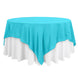 90Inch Turquoise Seamless Square Polyester Table Overlay