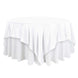 90"x90" White Square Polyester Table Overlay