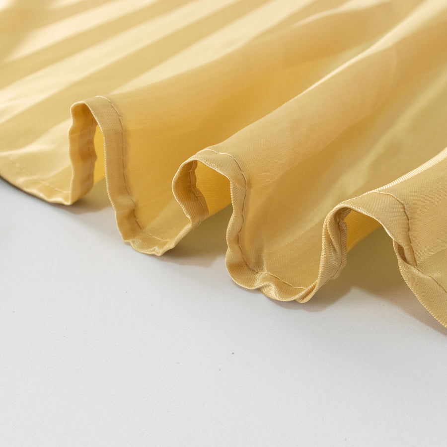 120inch Champagne Satin Stripe Seamless Round Tablecloth