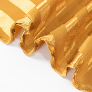 Versatile and Elegant: Gold Satin Stripe Tablecloth for Any Occasion