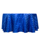 120inch Royal Blue Satin Stripe Seamless Round Tablecloth