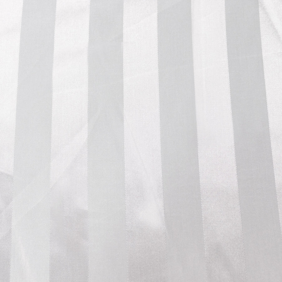120inch Silver Satin Stripe Seamless Round Tablecloth#whtbkgd