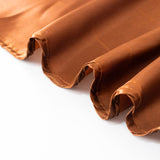 108inch Cinnamon Brown Smooth Seamless Satin Round Tablecloth