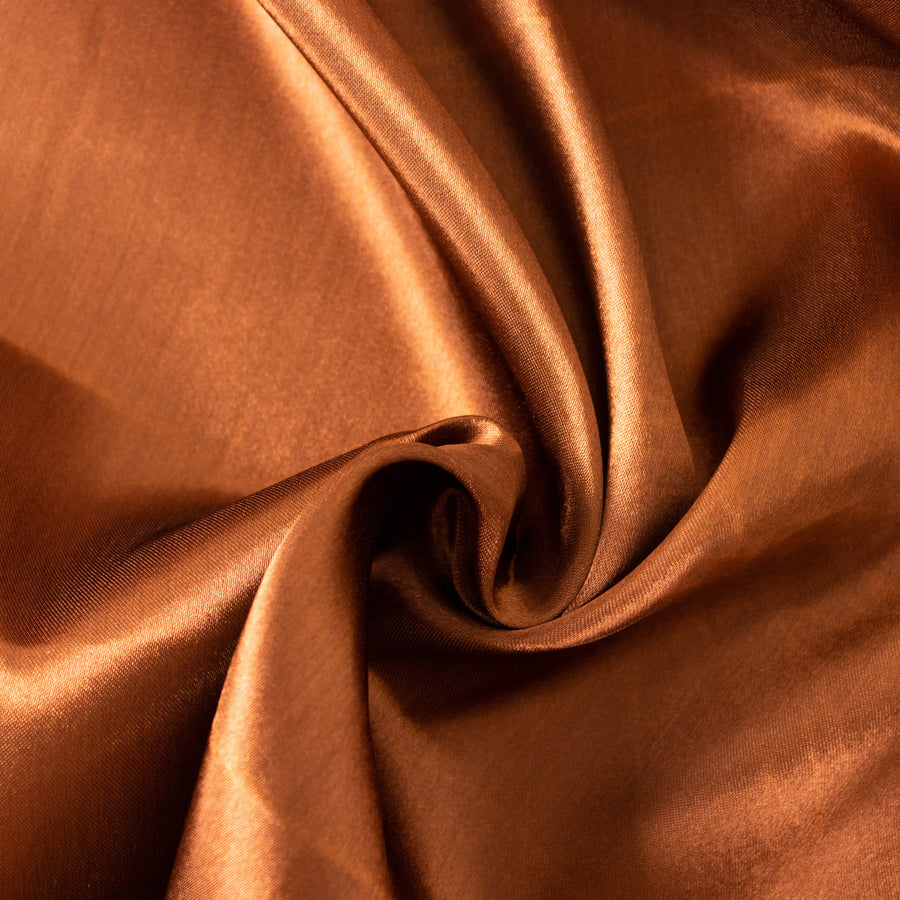 108inch Cinnamon Brown Smooth Seamless Satin Round Tablecloth#whtbkgd