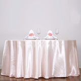 120" Rose Gold|Blush Satin Round Tablecloth