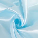 120inch Light Blue Smooth Seamless Satin Round Tablecloth for 5 Foot Table With Floor-Length#whtbkgd