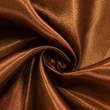 132inch Cinnamon Brown Seamless Satin Round Tablecloth for 6 Foot Table With Floor#whtbkgd