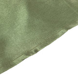 Dusty Sage Green Seamless Satin Round Tablecloth for 6 Foot Table With Floor-Length Drop