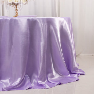 <h3 style="margin-left:0px;"><strong>Seamless Lavender Lilac Satin Round Tablecloth: The Key to a Perfect Table Setting</strong>