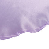 132inch Lavender Lilac Seamless Satin Round Tablecloth for 6 Foot Table With Floor-Length Drop