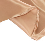 132inch Nude Seamless Satin Round Tablecloth for 6 Foot Table With Floor-Length Drop