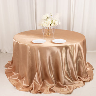 <h3 style="margin-left:0px;"><strong>Durable and Easy to Care For Nude Satin Tablecloth</strong>