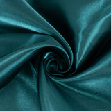 132inch Peacock Teal Seamless Satin Round Tablecloth for 6 Foot Table With Floor-Length Drop#whtbkgd