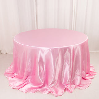 <h3 style="margin-left:0px;"><strong>Elevate Your Event with Elegant Pink Satin Tablecloth</strong>