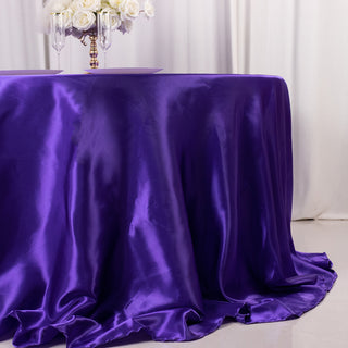 <h3 style="margin-left:0px;"><strong>Seamless Purple Satin Round Tablecloth: The Key to a Perfect Table Setting</strong>